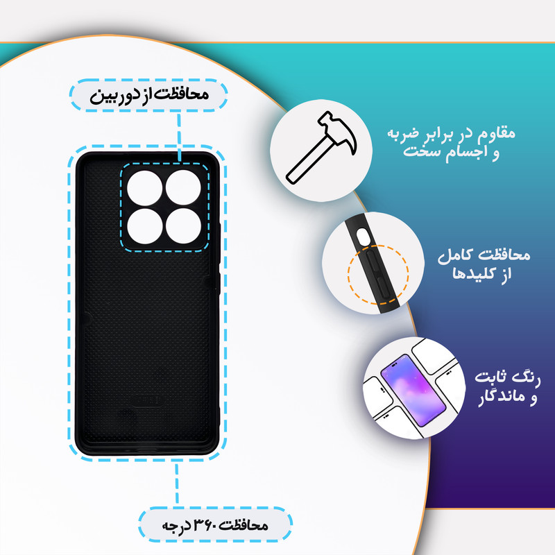 کاور گارد قاب علوی مدل MLG مناسب برای گوشی موبایل شیائومی Mi 14T Pro