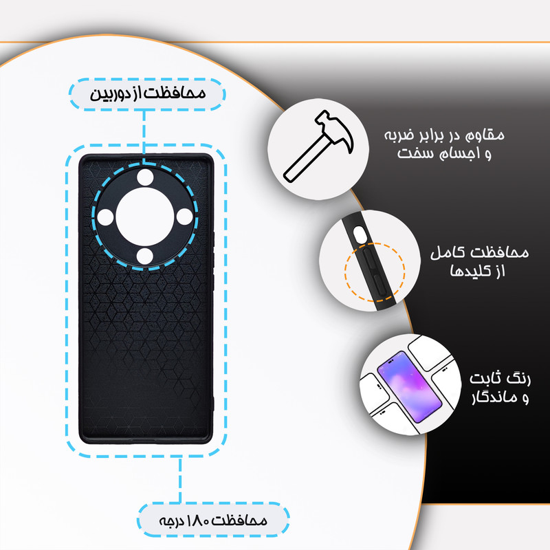 کاور گارد قاب مدل ساده مناسب برای گوشی موبایل آنر X9A 5G
