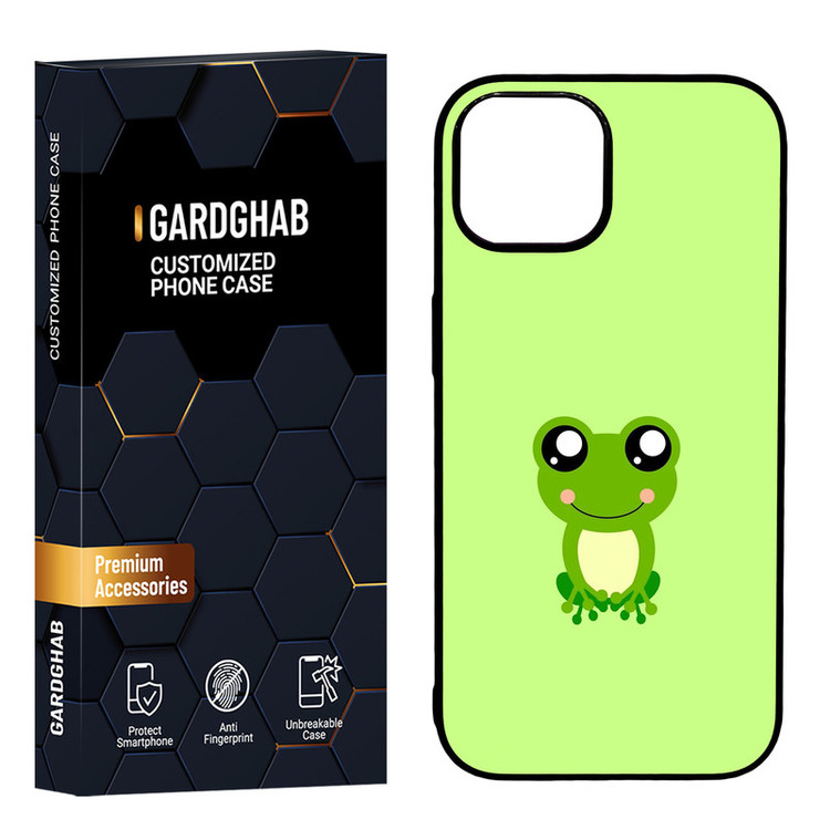 کاور گارد قاب مدل دور ژله ای پشت گلس فانتزی مناسب برای گوشی موبایل اپل iPhone 15