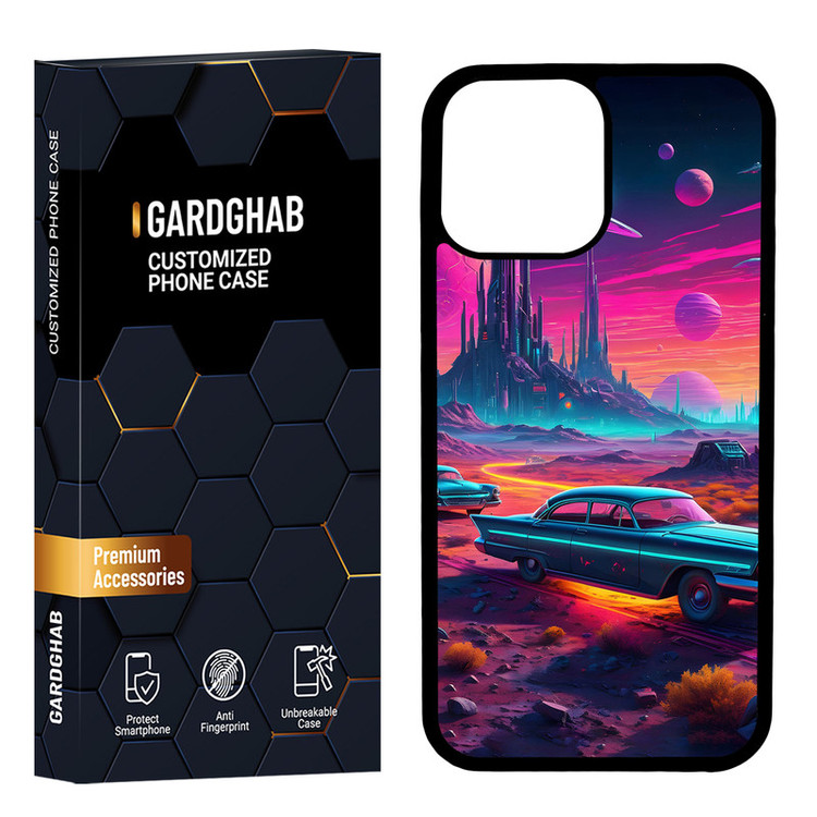 کاور گارد قاب مدل پشت گلس هنری مناسب برای گوشی موبایل اپل iPhone 13 Pro Max