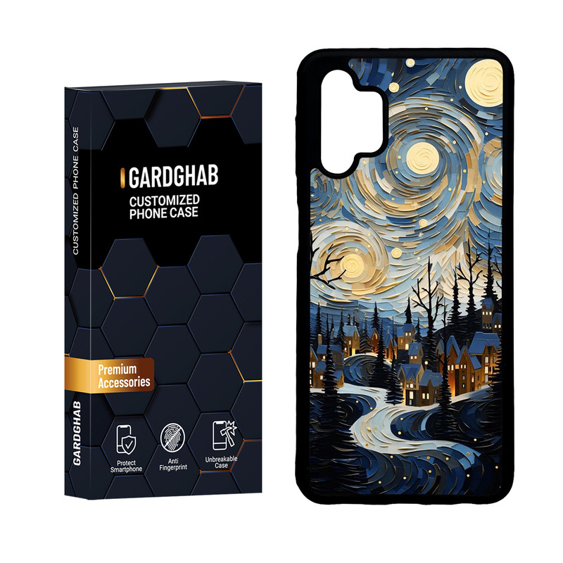 کاور گارد قاب مدل دور ژله ای هنری مناسب برای گوشی موبایل سامسونگ Galaxy A32 5G / M32 5G