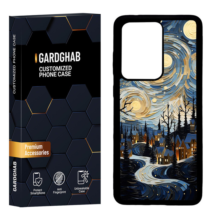کاور گارد قاب مدل پشت گلس هنری مناسب برای گوشی موبایل سامسونگ Galaxy S20 Ultra