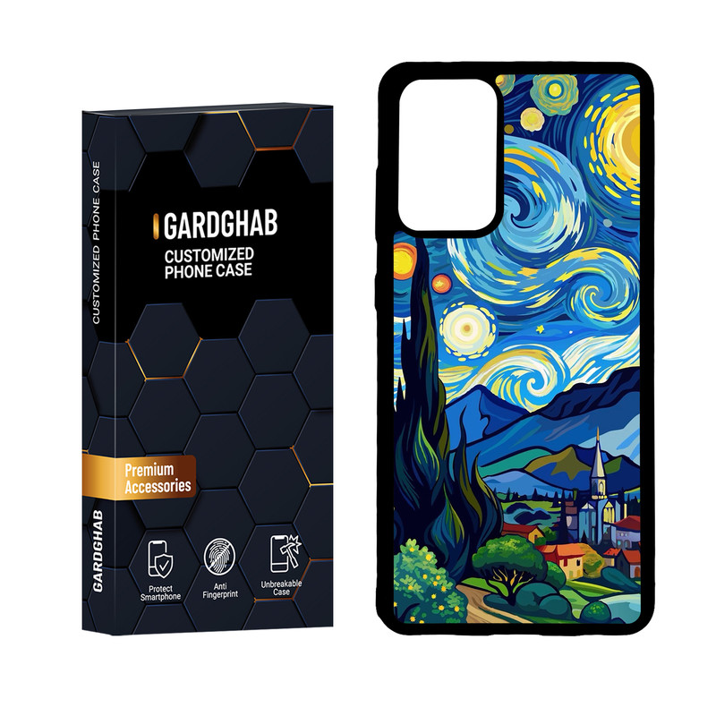 کاور گارد قاب مدل دور ژله ای هنری مناسب برای گوشی موبایل سامسونگ Galaxy A72