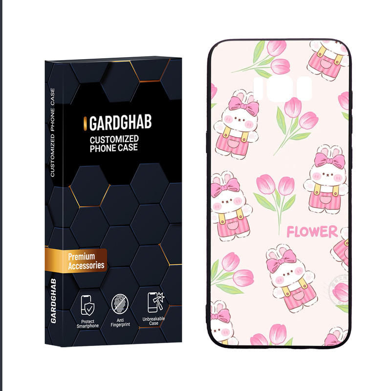 کاور گارد قاب مدل دور ژله ای پشت گلس فانتزی مناسب برای گوشی موبایل سامسونگ Galaxy S8 Plus