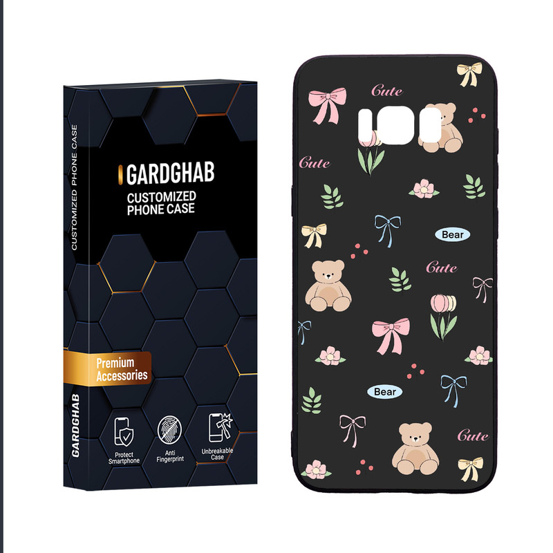 کاور گارد قاب مدل دور ژله ای پشت گلس فانتزی مناسب برای گوشی موبایل سامسونگ Galaxy S8 Plus