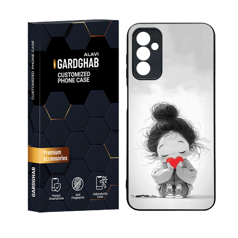 کاور گارد قاب علوی دورژله ای پشت گلس مدل فانتزی مناسب برای گوشی موبایل سامسونگ Galaxy F13