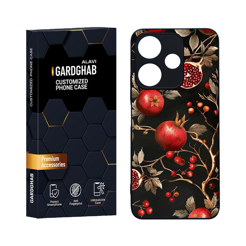 کاور گارد قاب علوی مدل دورژله ای هنری مناسب برای گوشی موبایل شیائومی Poco M6 4G