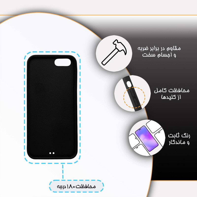 کاور گارد قاب مدل ساده مناسب برای گوشی موبایل اپل iPhone 5 / 5s / SE 2016