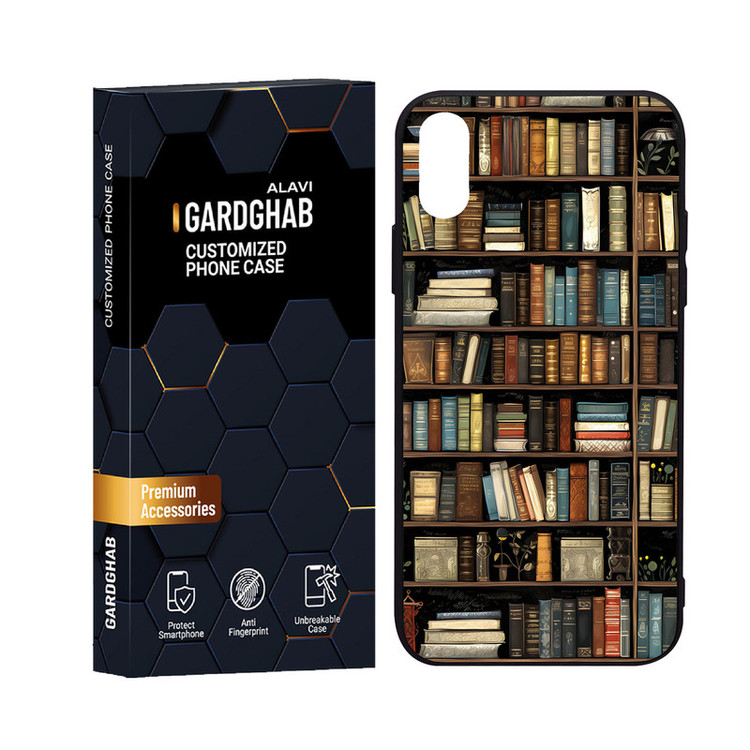 کاور گارد قاب علوی مدل دورژله ای پشت گلس هنری مناسب برای گوشی موبایل اپل iPhone X / XS
