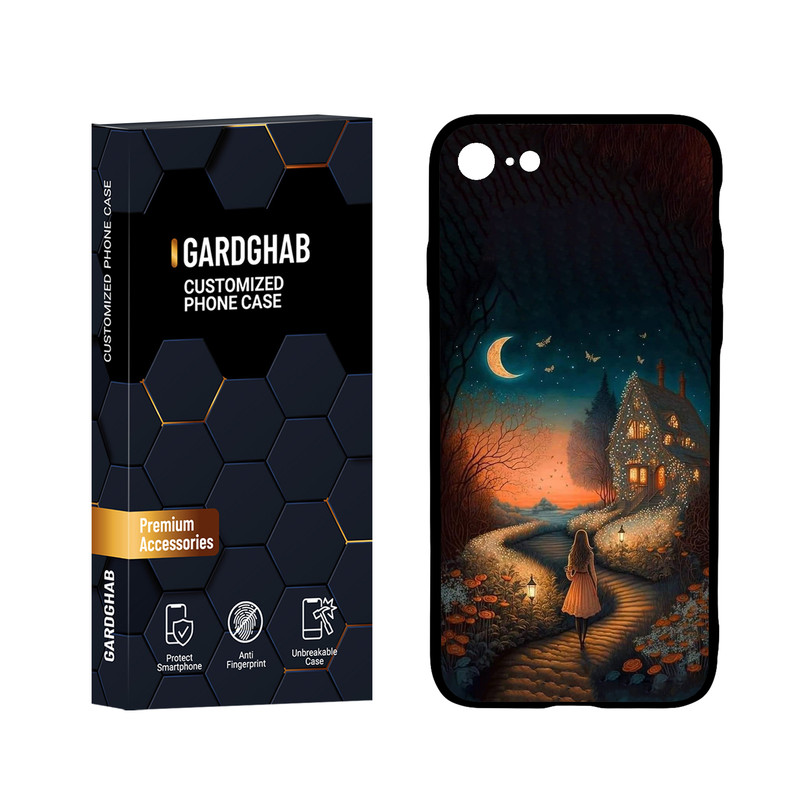 کاور گارد قاب مدل پشت گلس دخترانه مناسب برای گوشی موبایل اپل iPhone 7 / 8 / SE 2020 / SE 2022