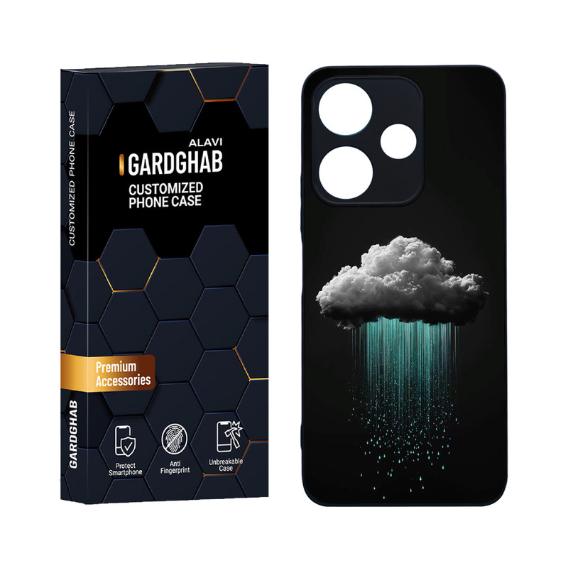 کاور گارد قاب علوی مدل دورژله ای هنری مناسب برای گوشی موبایل شیائومی Redmi 13 4G / 5G