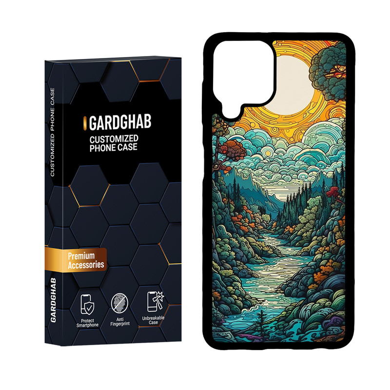 کاور گارد قاب مدل پشت گلس هنری مناسب برای گوشی موبایل سامسونگ Galaxy A22 4G