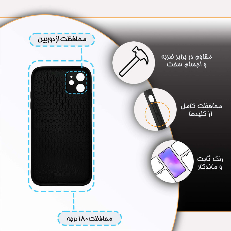 کاور گارد قاب مدل گل مناسب برای گوشی موبایل اپل iPhone 11