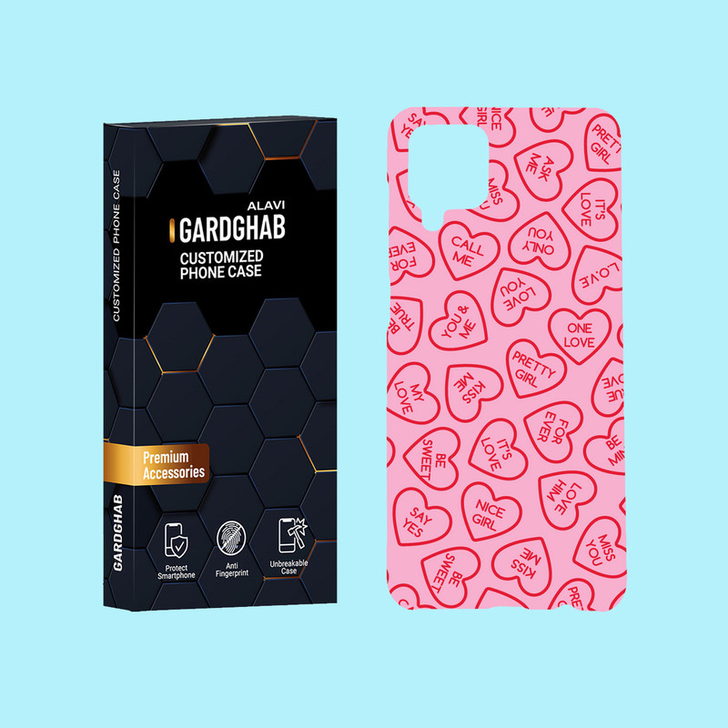 کاور گارد قاب علوی مدل عاشقانه مناسب برای گوشی موبایل سامسونگ Galaxy A12