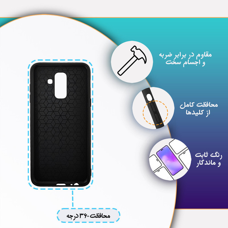 کاور گارد قاب علوی مدل دور ژله ای مناسب برای گوشی موبایل سامسونگ Galaxy A6