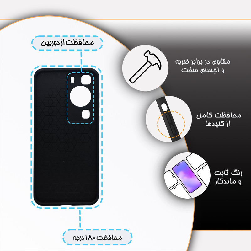 کاور گارد قاب مدل هنری مناسب برای گوشی موبایل هوآوی P60 / P60 Pro