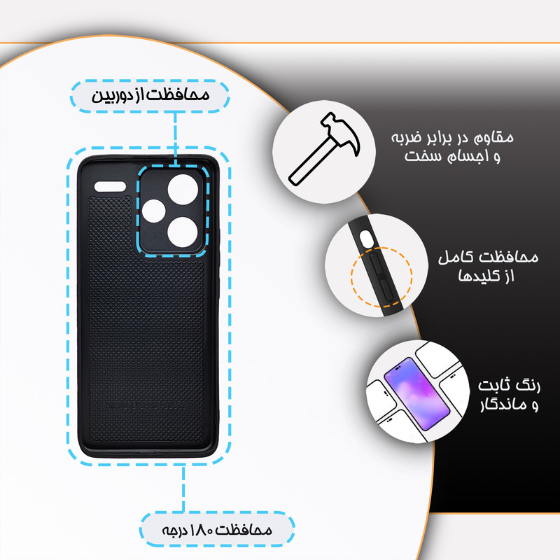 کاور گارد قاب مدل پسرانه مناسب برای گوشی موبایل شیائومی Redmi Note 13 Pro Plus 5G