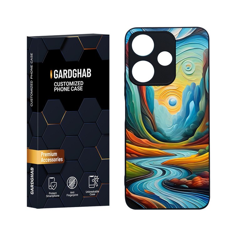 کاور گارد قاب مدل هنری مناسب برای گوشی موبایل شیائومی Redmi 13 4G / Poco M6 4G