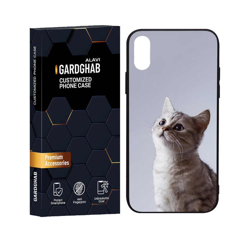 کاور گارد قاب علوی مدل دورژله پشت گلس حیوانات مناسب برای گوشی موبایل اپل iPhone X / XS