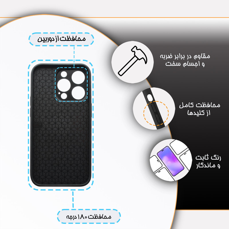 کاور گارد قاب مدل پسرانه مناسب برای گوشی موبایل اپل iPhone 14 Pro