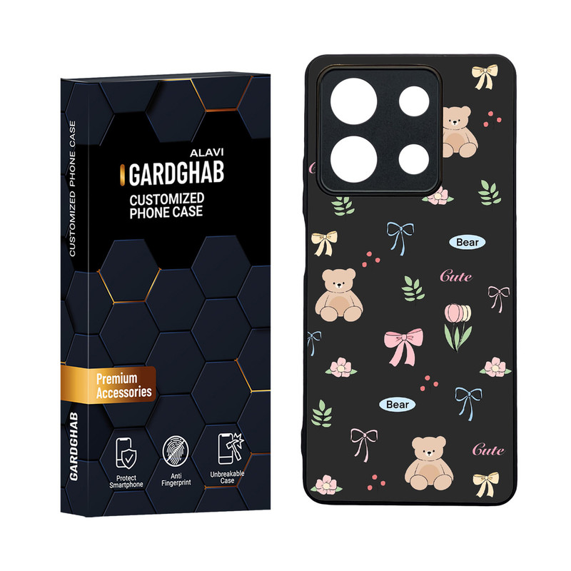 کاور گارد قاب مدل دورژله ای پشت گلس فانتزی مناسب برای گوشی موبایل شیائومی Redmi Note 13 5G