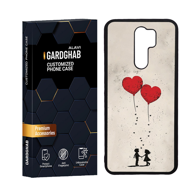 کاور گارد قاب علوی مدل دورژله ای عاشقانه مناسب برای گوشی موبایل شیائومی Redmi 9 / Redmi 9 Prime