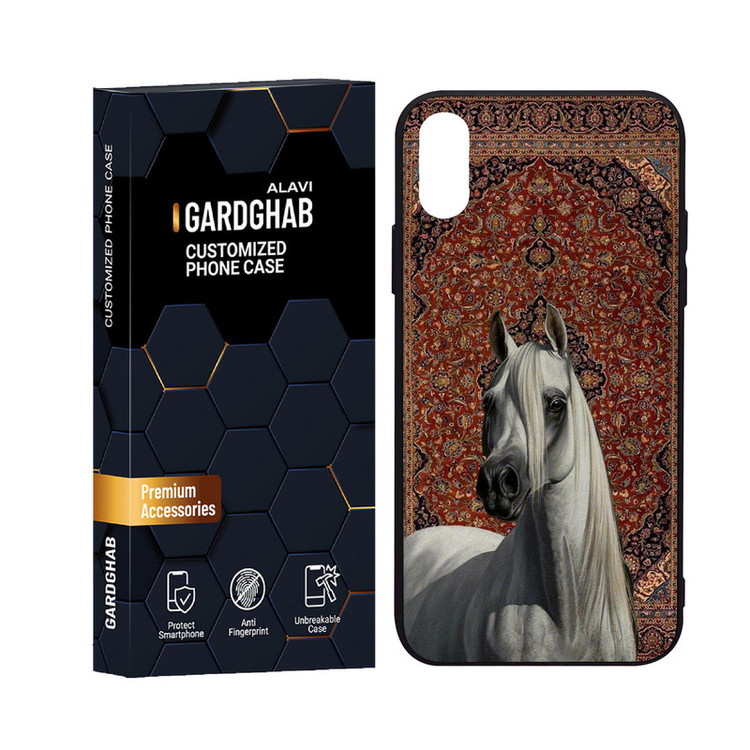 کاور گارد قاب علوی مدل دورژله ای پشت گلس ایرانی مناسب برای گوشی موبایل اپل iPhone X / XS
