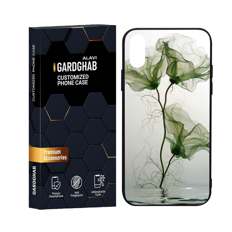 کاور گارد قاب علوی مدل دورژله پشت گلس هنری مناسب برای گوشی موبایل اپل iPhone X / XS