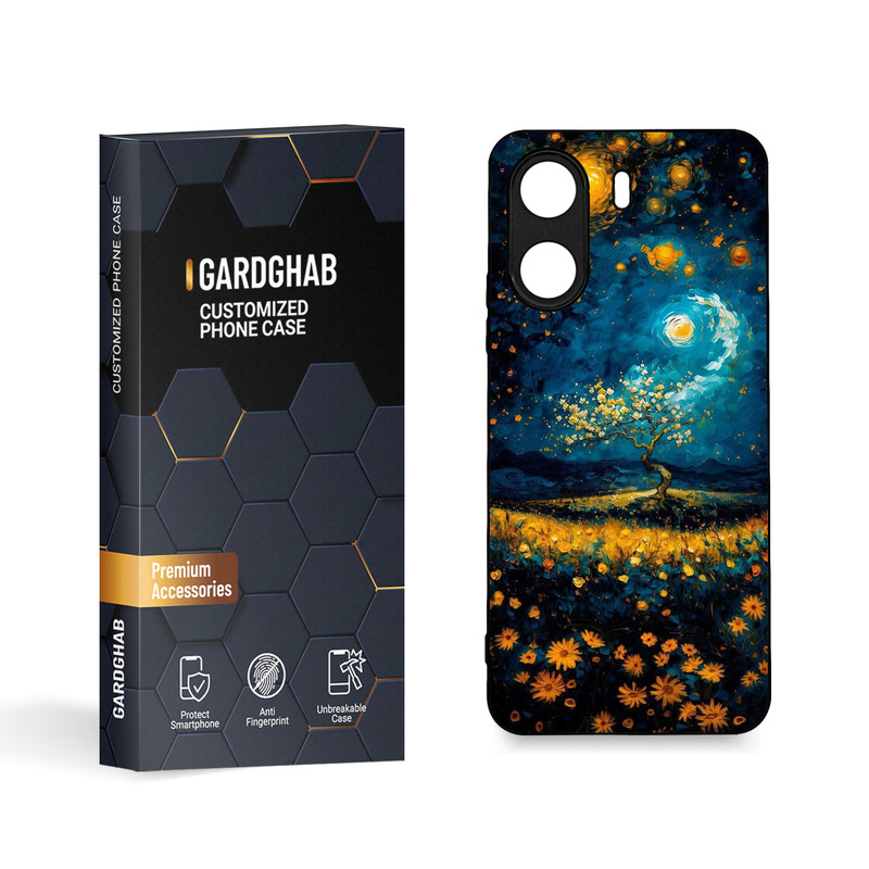 کاور گارد قاب مدل دورژله ای هنری مناسب برای گوشی موبایل شیائومی Poco C65 / Redmi 13c