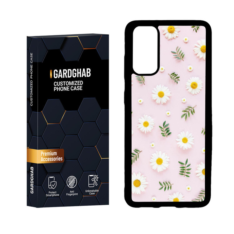 کاور گارد قاب مدل دور ژله ای برگ مناسب برای گوشی موبایل سامسونگ Galaxy S20