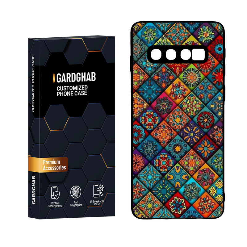 کاور گارد قاب مدل پشت گلس هنری مناسب برای گوشی موبایل سامسونگ Galaxy S10