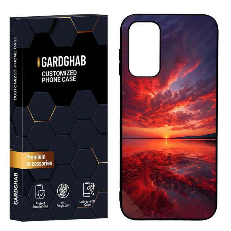 کاور گارد قاب مدل پشت گلس منظره و طبیعت مناسب برای گوشی موبایل سامسونگ Galaxy A14