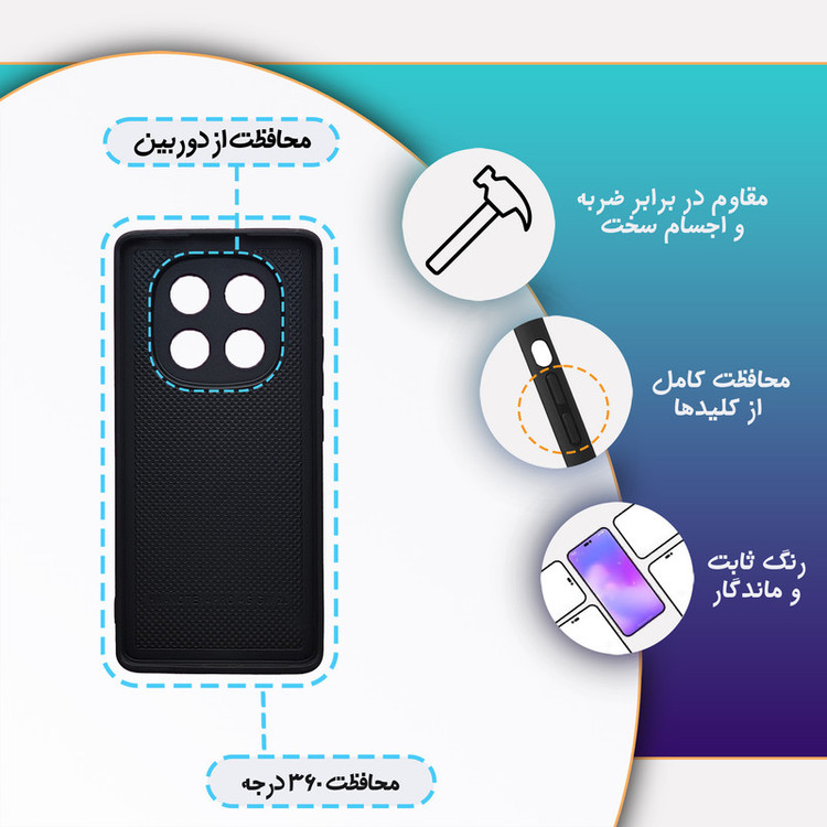 کاور گارد قاب علوی مدل Glass مناسب برای گوشی موبایل شیائومی Redmi Note 14 Pro 4G