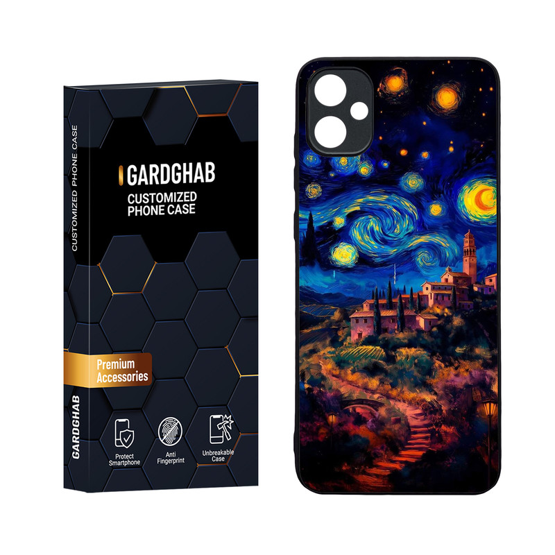 کاور گارد قاب مدل دورژله ای پشت گلس هنری مناسب برای گوشی موبایل سامسونگ Galaxy A05