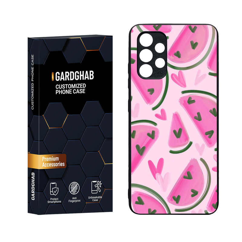 کاور گارد قاب مدل دورژله ای پشت گلس فانتزی مناسب برای گوشی موبایل سامسونگ Galaxy A32 4G