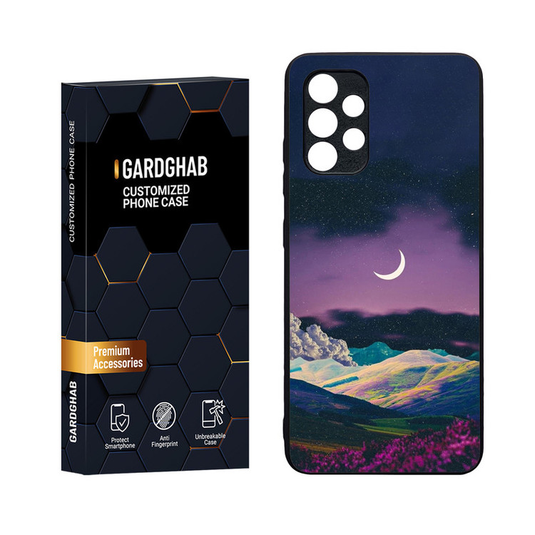 کاور گارد قاب مدل دورژله ای پشت گلس طبیعت مناسب برای گوشی موبایل سامسونگ Galaxy A32 4G