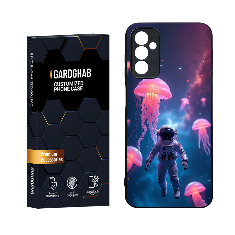 کاور گارد قاب مدل دورژله ای پشت گلس کهکشان مناسب برای گوشی موبایل سامسونگ Galaxy M13 4G