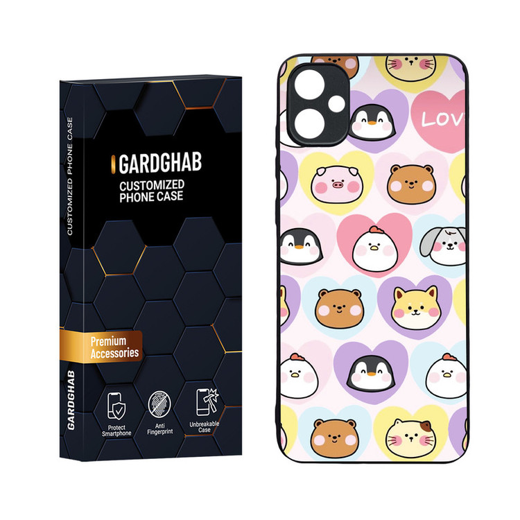کاور گارد قاب مدل دورژله ای پشت گلس فانتزی مناسب برای گوشی موبایل سامسونگ Galaxy A05