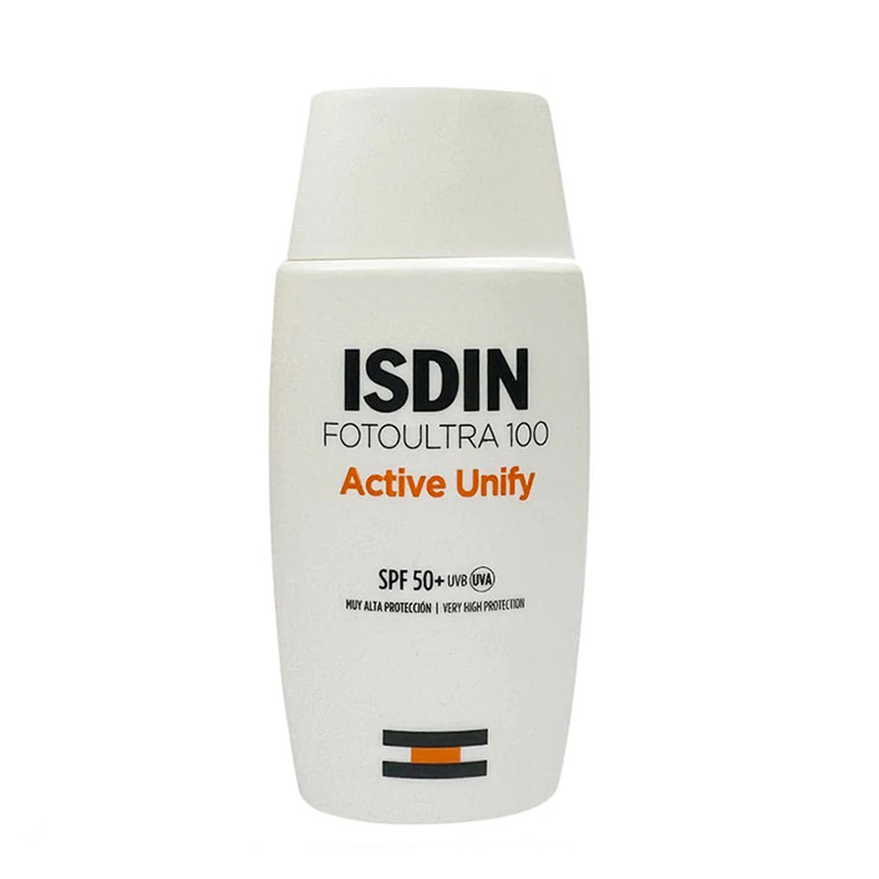 کرم ضدآفتاب بدون رنگ ایزدین SPF50 مدل FOTOULTRA 100 ACTIVE UNIFY ‌مناسب انواع پوست، حجم 50 میلی‌‌لیتر