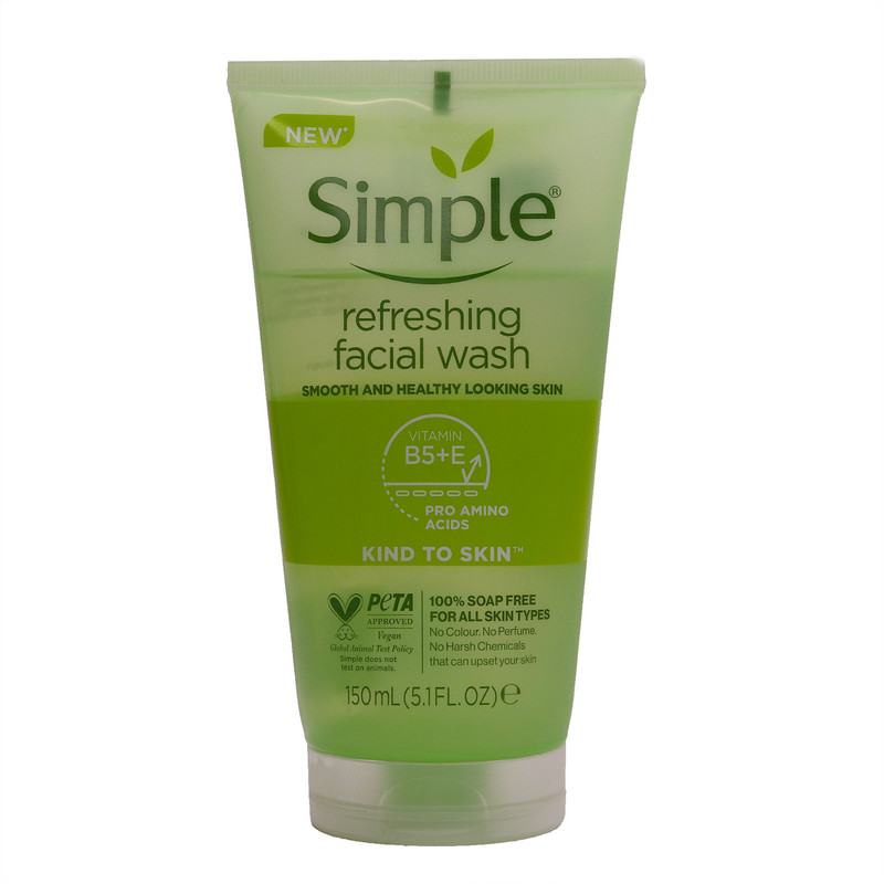 ژل شستوشوی صورت سیمپل مدل Refreshing حجم 150 میلیلیتر