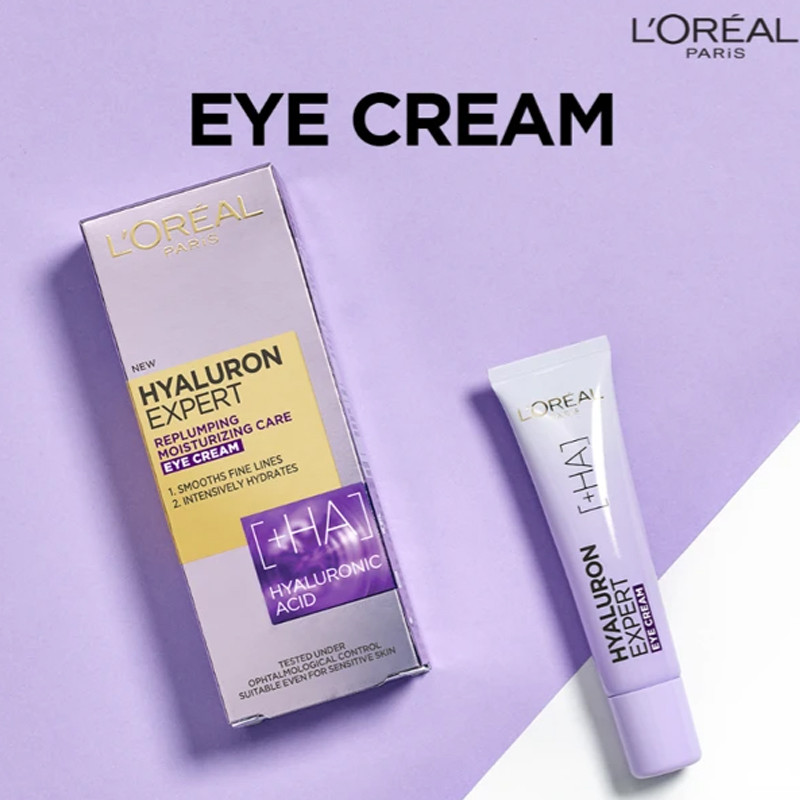 کرم دور چشم لورآل مدل Hyaluron Expert حجم 15 میلی لیتر