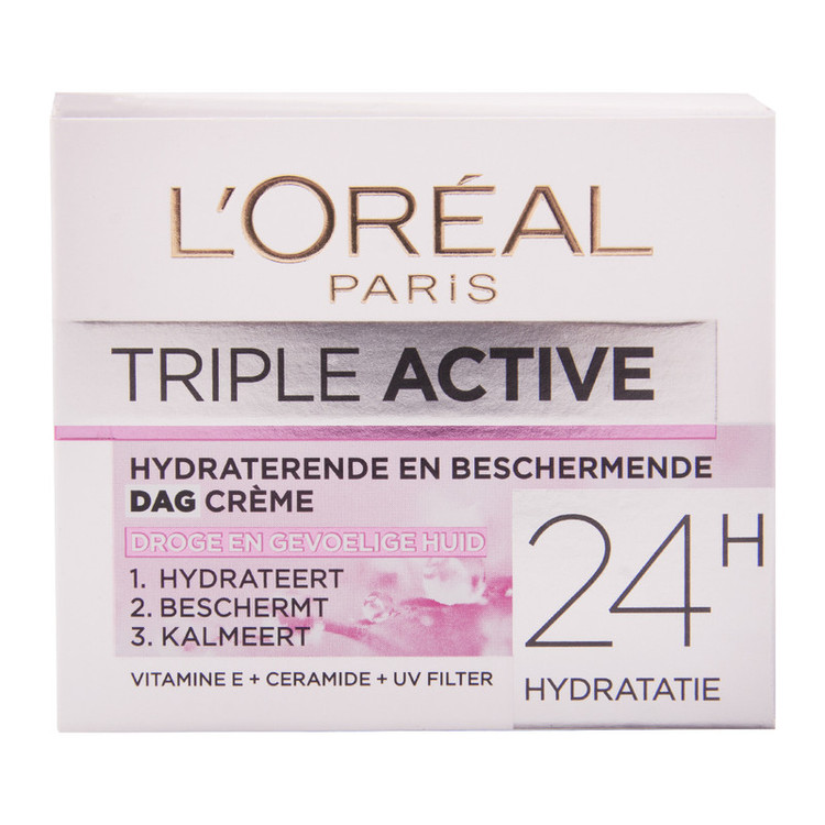 کرم آبرسان روز لورآل مدل TRIPLE ACTIVE حجم 50 میلی لیتر
