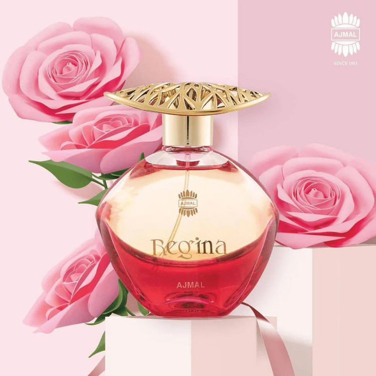ادوپرفیوم زنانه اجمل مدل Regina با رایحه شیرین حجم 100 میلیلیتر