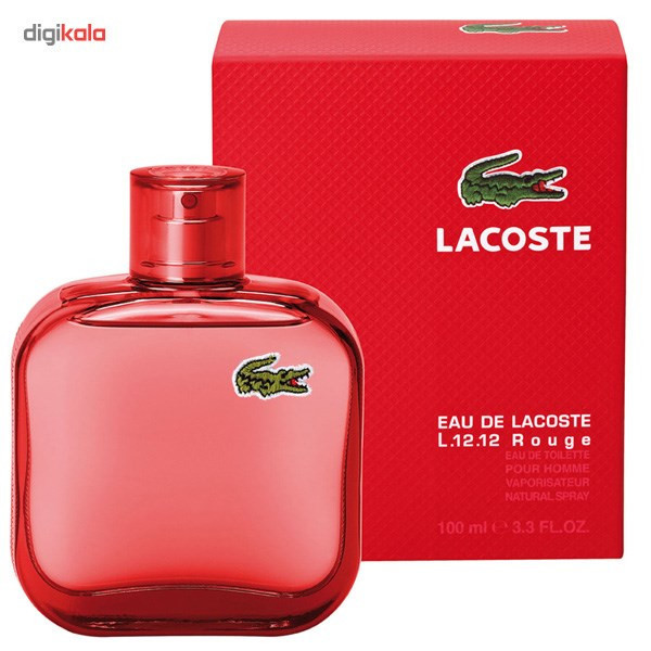 ادو تویلت مردانه لاکاست L.12.12 Rouge حجم 100ml