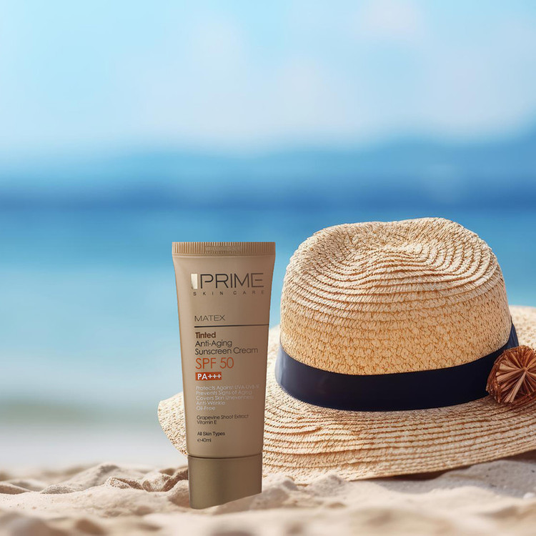 کرم ضدآفتاب رنگی پرایم SPF50 مدل Matex Tinted Rejuvinating مناسب انواع پوست، حجم 40 میلیلیتر