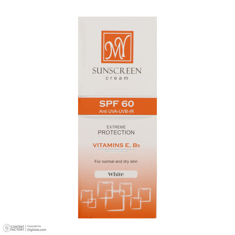 کرم ضدآفتاب بیرنگ مای SPF60 مدل Extreme Protection، مناسب پوستهای نرمال تا خشک، حجم 50 میلیلیتر