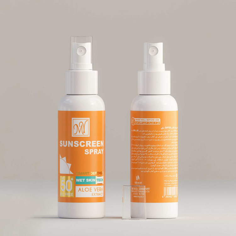 اسپری ضدآفتاب بیرنگ مای SPF50 مدل Smart Defense مناسب انواع پوست، حجم 100 میلیلیتر