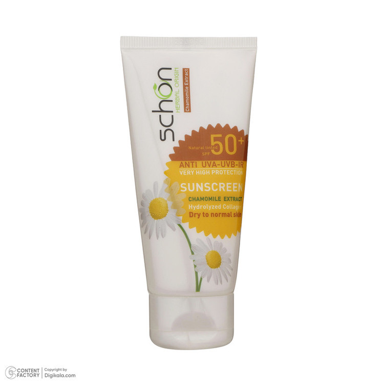 کرم ضد آفتاب رنگی شون، 50 SPF، مدل Herbal Origin، مناسب پوست خشک تا نرمال تنالیته رنگ متوسط و حجم 50 میلیلیتر، محافظت کننده در برابر اشعه UVA، UVB، IR، بافت سبک و فاقد چربی، بدون ایجاد سفیدی، آبرسان، ضد التهاب و قرمزی، نرم کننده، با ماندگاری 2 ساعته