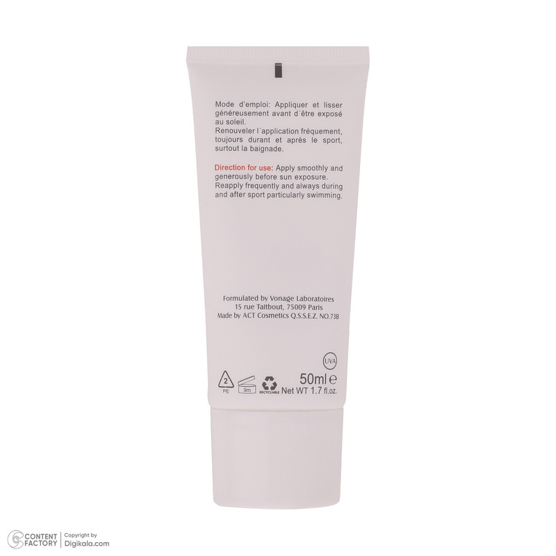 ضد آفتاب بدون رنگ الارو مدل SPF50 محافظ UVA ،UVB، ضد چروک، مناسب انواع پوست تحت لیسانس حجم 50 میلیلیتر