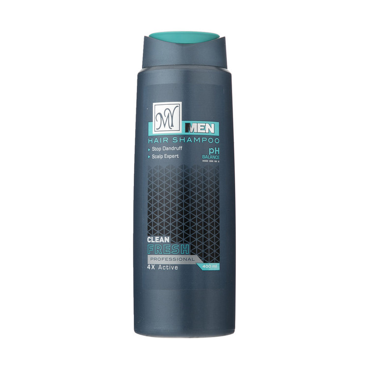 شامپو تقویتکننده و ضدشوره مای مردانه مخصوص موهای چرب و دارای شوره، حجم 400 میلیلیتر مدل Clean Fresh، ضدالتهاب، کنترلکننده چربی مو و ضدقارچ با عصاره آلوئهورا و آووکادو